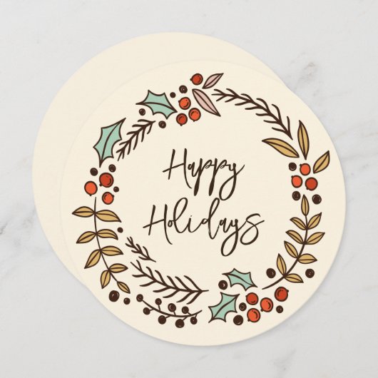 Kerstmis Prettige feestdagen Feestdagenkaart (Voorkant / Achterkant)