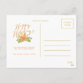 Kerstmis Prettige feestdagen Floral Foto Briefkaar (Achterkant)