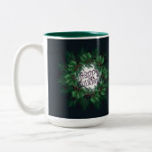 Kerstmis Prettige feestdagen! Kerstlatte M Tweekleurige Koffiemok (Links)