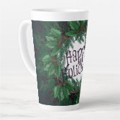 Kerstmis Prettige feestdagen! Kerstmis Latte Mok (Linkerhoek)