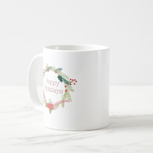 Kerstmis Prettige feestdagen Koffiemok (Voorkant links)