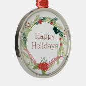 Kerstmis Prettige feestdagen Metalen Ornament (Rechts)