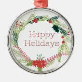 Kerstmis Prettige feestdagen Metalen Ornament (Voorkant)