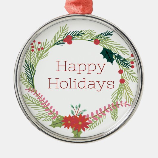 Kerstmis Prettige feestdagen Metalen Ornament (Voorkant)