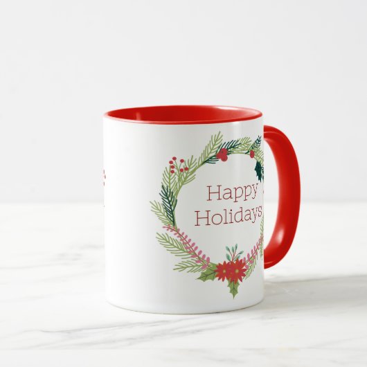 Kerstmis Prettige feestdagen Mok (Voorkant rechts)
