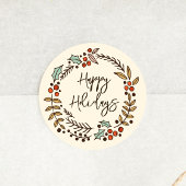 Kerstmis Prettige feestdagen Ronde Sticker