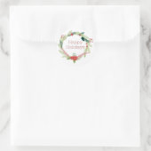 Kerstmis Prettige feestdagen Ronde Sticker (Tas)