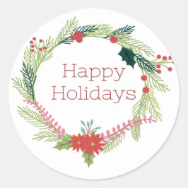 Kerstmis Prettige feestdagen Ronde Sticker