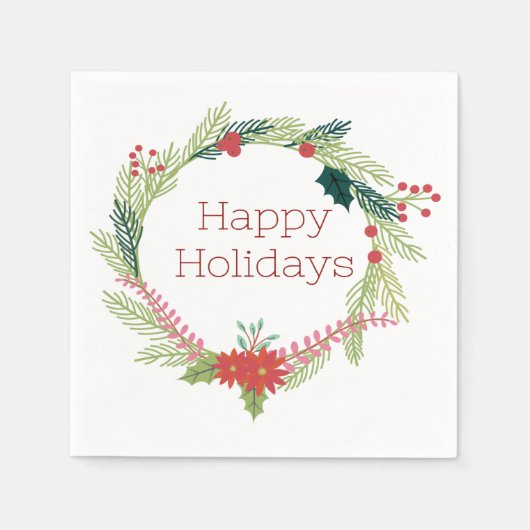 Kerstmis Prettige feestdagen Servetten (Voorkant)