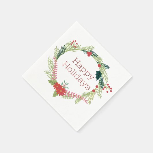 Kerstmis Prettige feestdagen Servetten (Hoek)