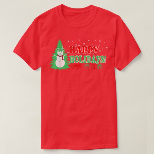 Kerstmis Prettige feestdagen T-shirt (Design voorkant)