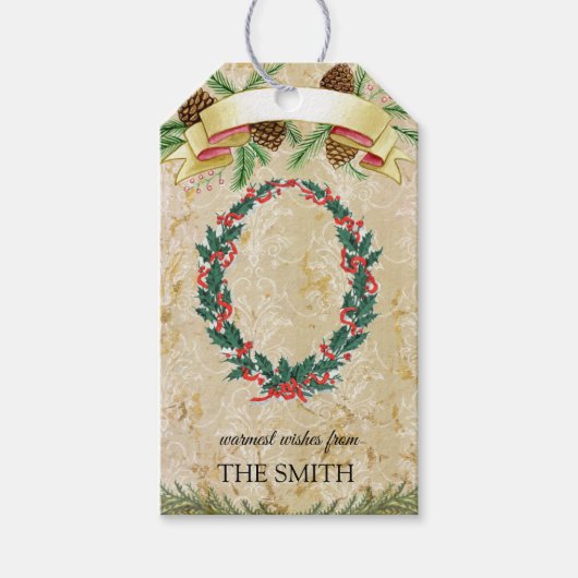 Kerstmis, prettige kerstcadeautjes Labels Cadeaulabel (Voorkant)