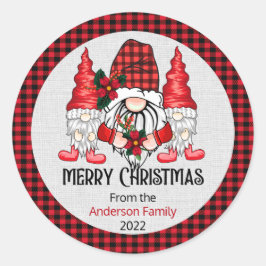 Kerstmis - prettige kerstcadeautjes ronde sticker