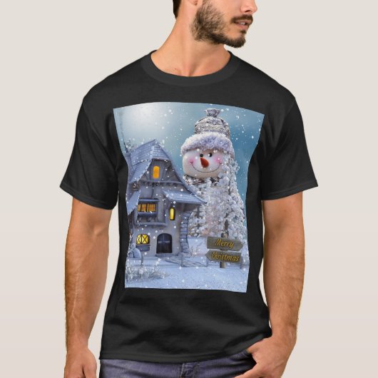 Kerstmis, prettige kerstwinter wonderland t-shirt (Voorkant)