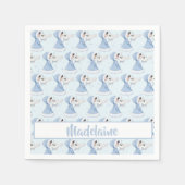 Kerstmis Prinses Uil Winter Sneeuwvlokken Servet (Voorkant)