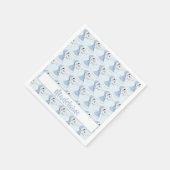 Kerstmis Prinses Uil Winter Sneeuwvlokken Servet (Hoek)