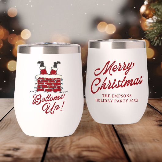Kerstmis “Proost”Kerstman Schoorsteen Grappige Fee