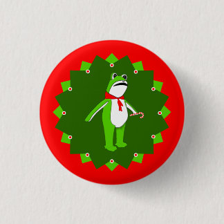 Kerstmis Protest Kikker Ronde Button 3,2 Cm