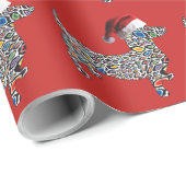 Kerstmis Psychedlic Dachshund Cadeaupapier (Rol Hoek)
