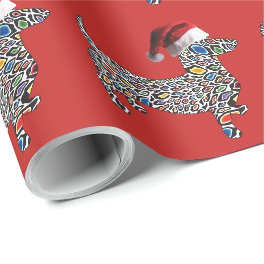 Kerstmis Psychedlic Dachshund Cadeaupapier (Rol Hoek)