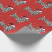 Kerstmis Psychedlic Dachshund Cadeaupapier (Hoek)