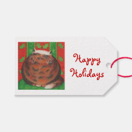 Kerstmis Pud Merry Prettige feestdagen cadeau labe Cadeaulabel