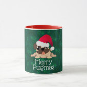 Kerstmis Pug Combo Mok (Midden)