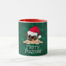 Kerstmis Pug Combo Mok
