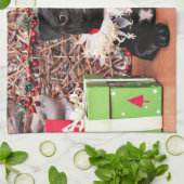 Kerstmis - Pug - Daisy Mae Theedoek (Gevouwen)