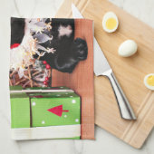 Kerstmis - Pug - Daisy Mae Theedoek (Quarter Fold)