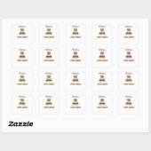 Kerstmis Pug-ding Pug Pudding Vierkante Sticker (Vel)