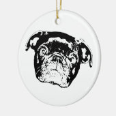 Kerstmis Pug Geest Charme Keramisch Ornament (Links)