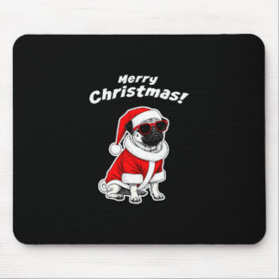 Kerstmis Pug Grappige Kerstman Hond Schattig Vakan Muismat