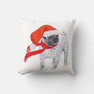 Kerstmis Pug Kussen