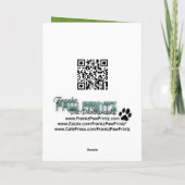 Kerstmis - Pug - Lelie Lou Feestdagen Kaart (Achterkant)