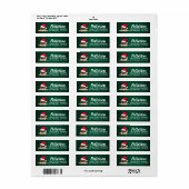 Kerstmis Pug Retouradreslabel Etiket (Full Sheet)