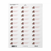 Kerstmis Pug Retouradreslabels Etiket (Full Sheet)