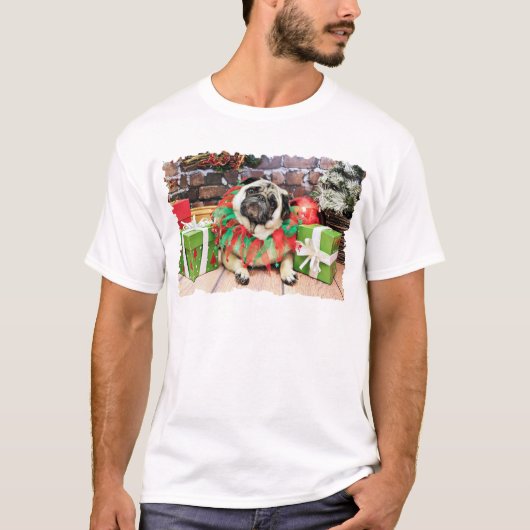 Kerstmis - Pug - Spencer T-shirt (Voorkant)