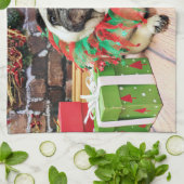 Kerstmis - Pug - Spencer Theedoek (Gevouwen)