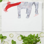 Kerstmis Pug Theedoek (Gevouwen)