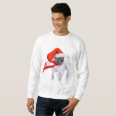 Kerstmis Pug Trui (Voorkant volledig)