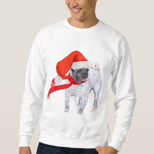 Kerstmis Pug Trui (Voorkant)