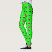 Kerstmis Pugs Broek Groen Leggings (Links)
