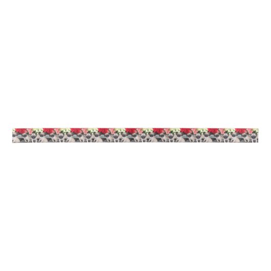 Kerstmis puppies Satin Ribbon Satijnen Lint (Voorkant)
