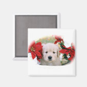 Kerstmis Puppy Deurmagneet Magneet (Voorkant / Achterkant)