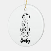 Kerstmis Puppy Dog Dalmatian Holiday Keramisch Ornament (Links)