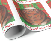 Kerstmis: "Purrfect Kerstmis" wit Cadeaupapier (Rol Hoek)