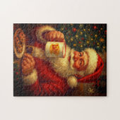 Kerstmis-puzzel met vintage Sinterklaas Legpuzzel (Horizontaal)