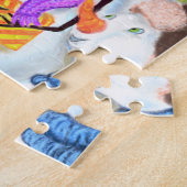 Kerstmis: Puzzle Gift Happy Snowmans Legpuzzel (Zijkant)