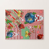 Kerstmis Puzzle Teddy Bear Legpuzzel (Horizontaal)